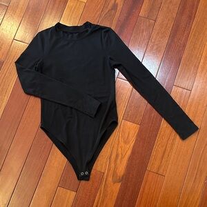 Good American Black Crewneck Bodysuit